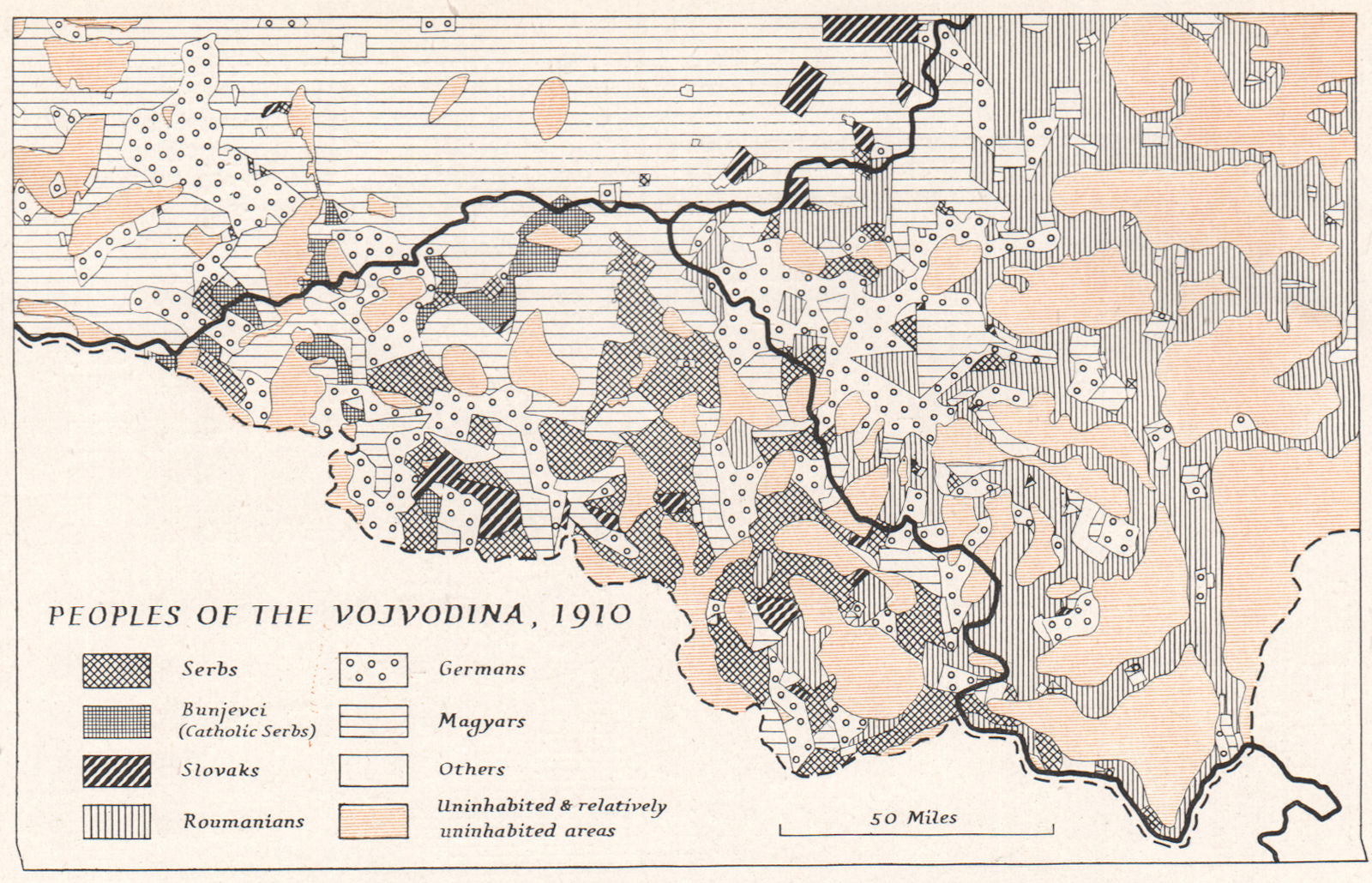 SERBIA. Hungarian view Vojvodina ethnography 1910. WW2 RN INTELLIGENCE MAP 1944